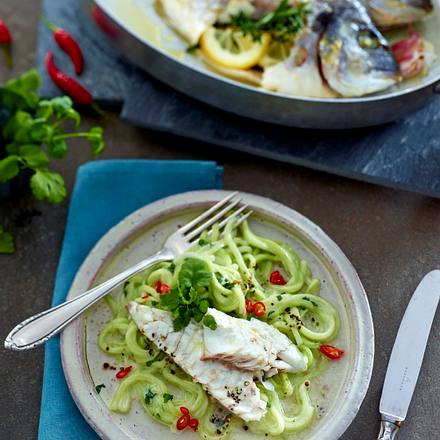 Dorade mit Gurkensalat Rezept