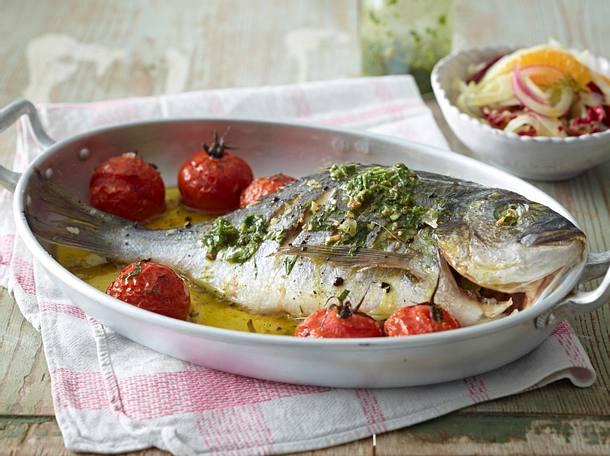 Dorade zu Orangen-Fenchel-Salat Rezept Dorade zu Orangen-Fenchel-Salat Rezept