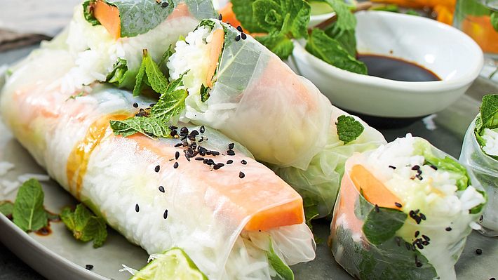 Double-Rice-Summerrolls mit Papaya Rezept - Foto: House of Food / Bauer Food Experts KG