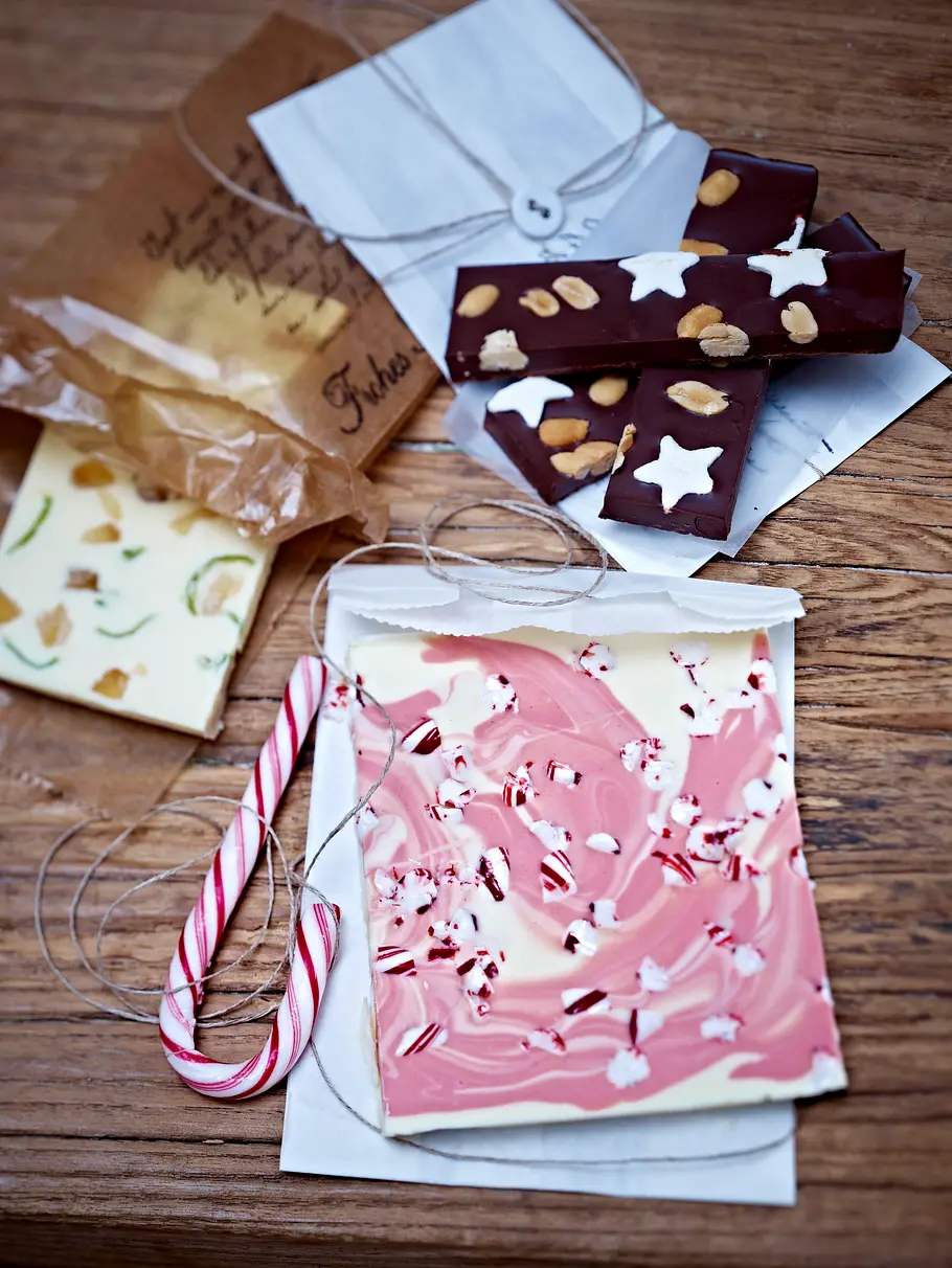 Drei selbst gemachte Schokoladen Rezept Drei selbst gemachte Schokoladen Rezept