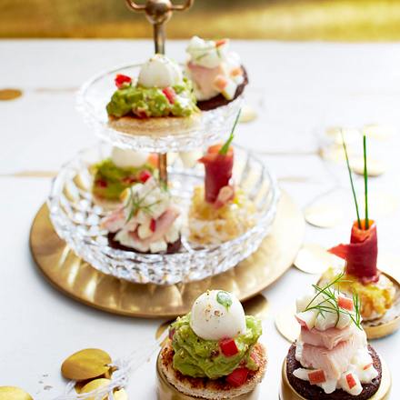 Dreierlei Minismørrebrød Rezept Dreierlei Minismørrebrød Rezept