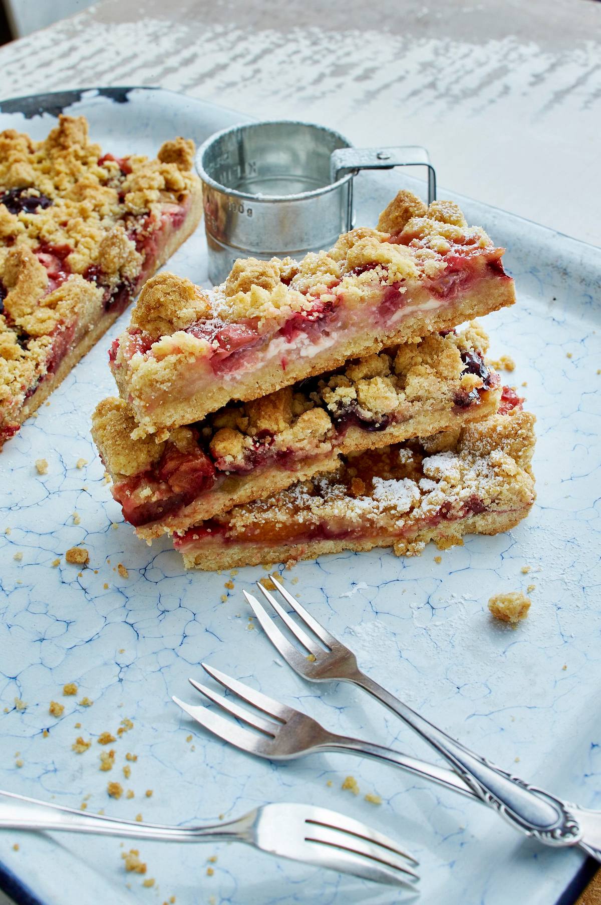 Dreierlei Prassel-Blech Rezept