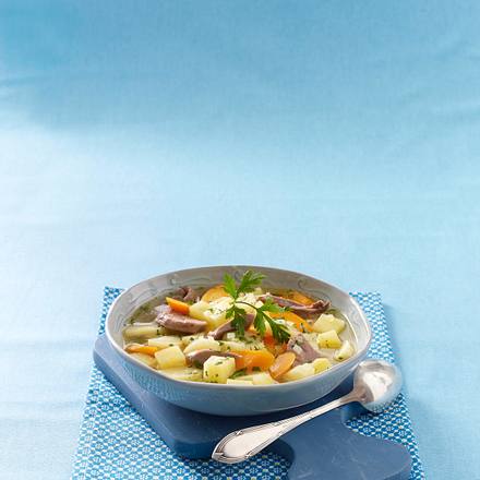 Dreierlei Rübeneintopf mit Haxe Rezept Dreierlei Rübeneintopf mit Haxe Rezept