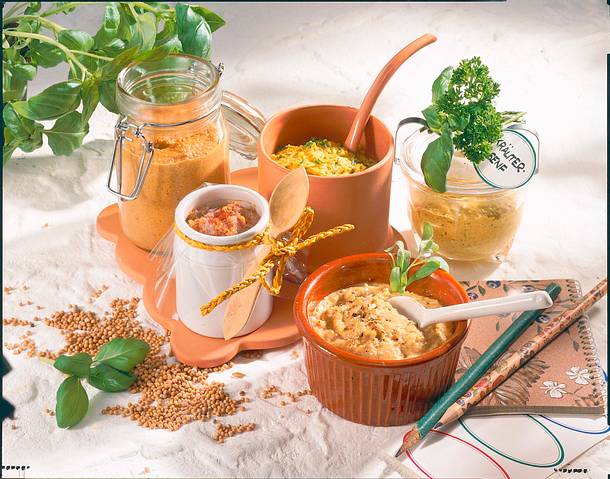 Dreierlei Senfsorten Rezept Dreierlei Senfsorten Rezept