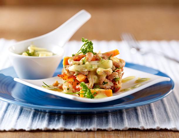 Duett von Flusskrebsen und Nordseekrabben Rezept Duett von Flusskrebsen und Nordseekrabben Rezept