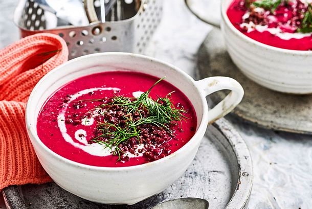 Easy-Beten-Suppe mit Pumpernickel-Knusper Rezept