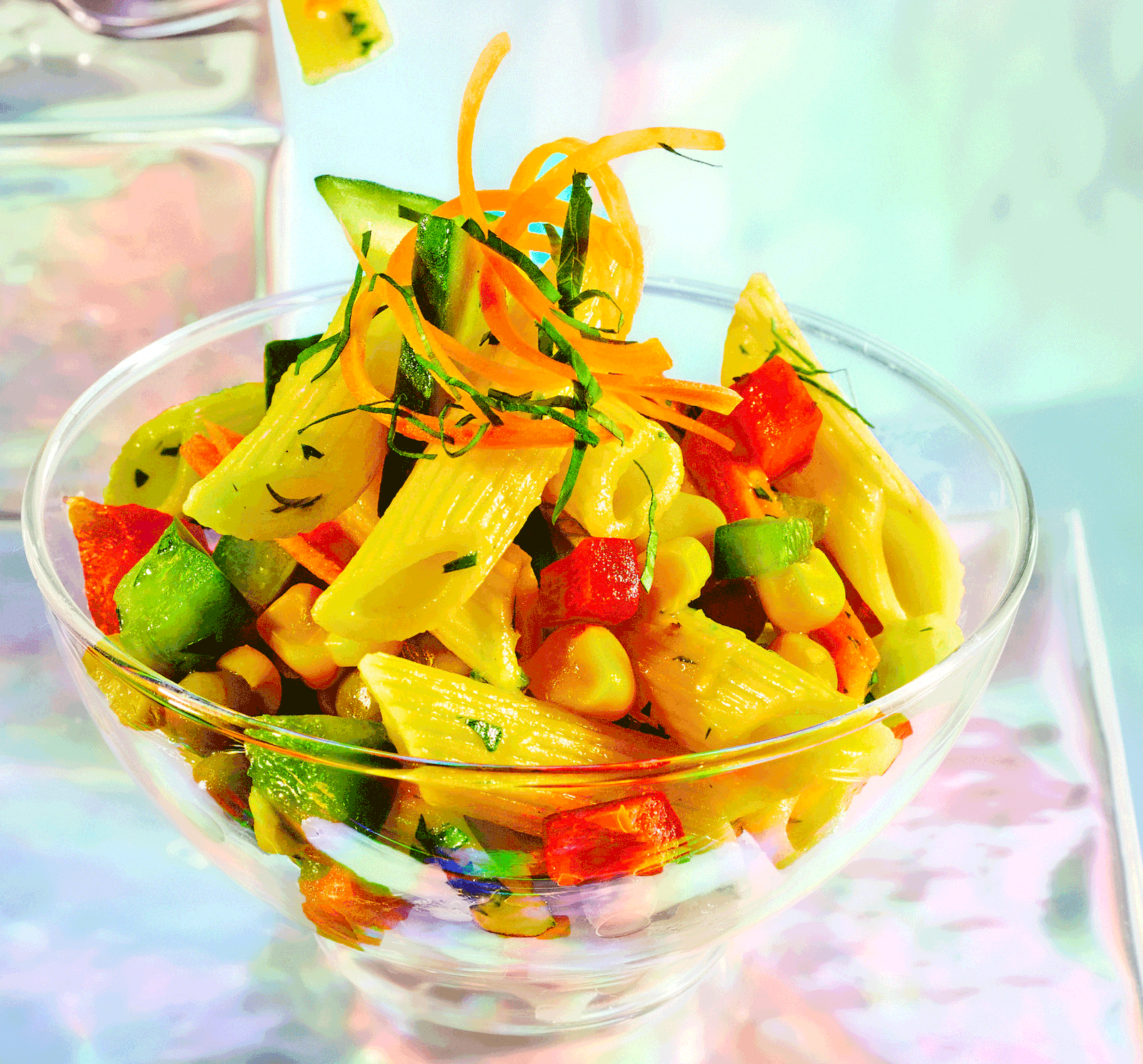 Easy Nudelsalat mit Honig-Vinaigrette Rezept | LECKER