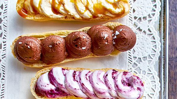 Eclairs mit köstlicher Füllung