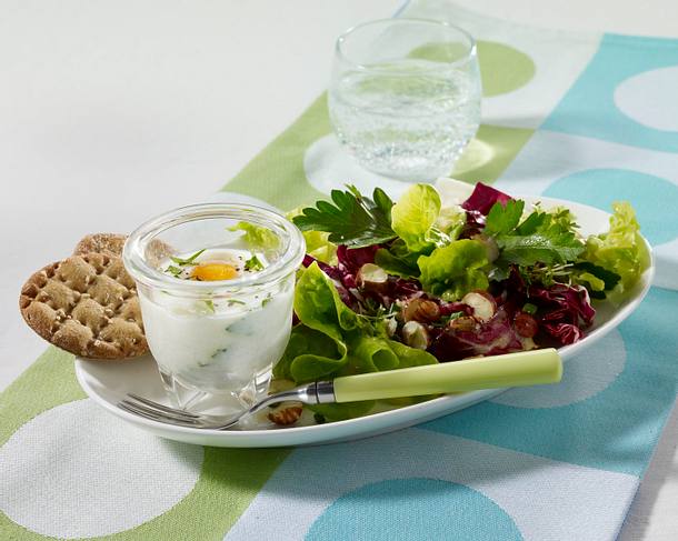 Ei im Glas mit Wintersalat Rezept