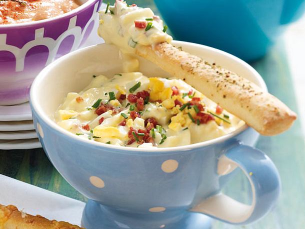 Eier-Bacon-Dip Rezept Eier-Bacon-Dip Rezept
