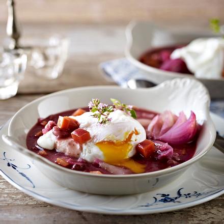 Eier in Rotweinsoße Rezept Eier in Rotweinsoße Rezept