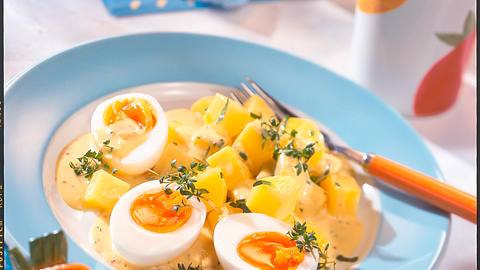 Eier mit Senf-Kressesoße Rezept - Foto: Maass