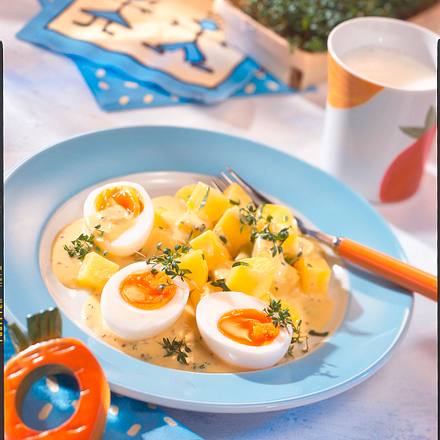 Eier mit Senf-Kressesoße Rezept