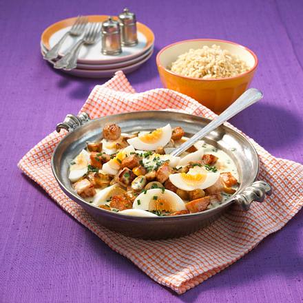 Eier-Ragout mit Kasseler Rezept Eier-Ragout mit Kasseler Rezept