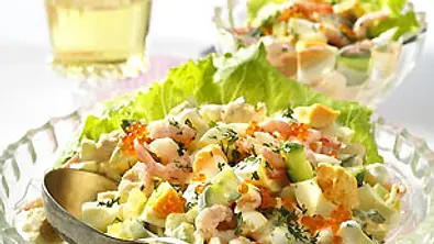 Eier-Salat mit Shrimps Rezept - Foto: LECKER @ Bauer Media Group