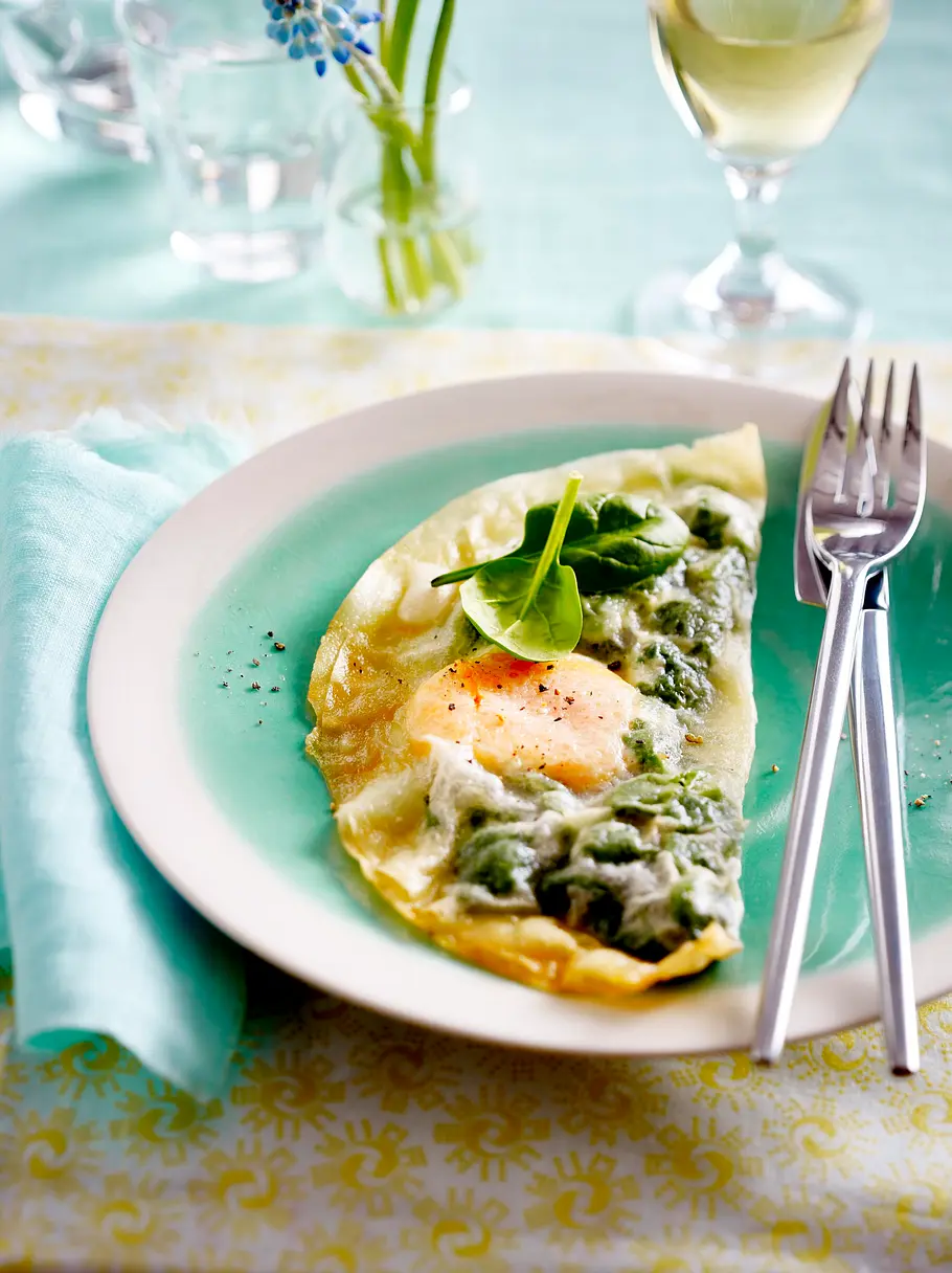 Eier und Spinat im Filoteig Rezept