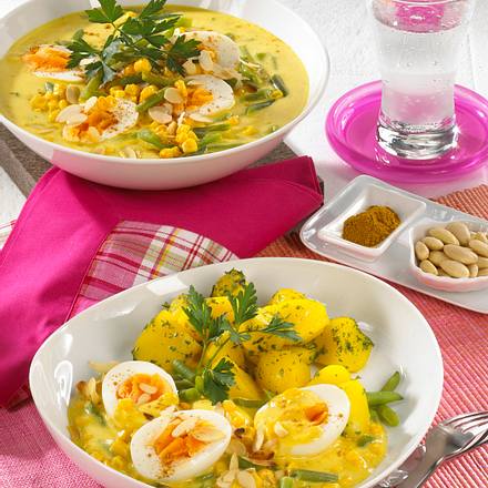 Eiercurry mit Mandeln Rezept Eiercurry mit Mandeln Rezept