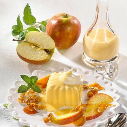 Eierlikör-Flan zu Karamell-Äpfeln Rezept Eierlikör-Flan zu Karamell-Äpfeln Rezept