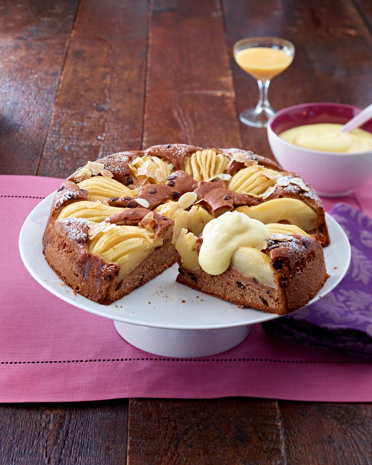 Eierlikör-Kuchen mit versunkenen Birnen Rezept