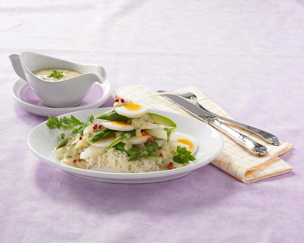 Eierragout mit grünem Spargel Rezept