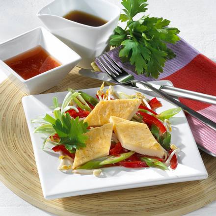 Eierrauten mit süßsaurem Salat Rezept