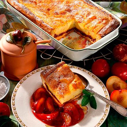 Eierroyal und Nektarinen-Kompott Rezept