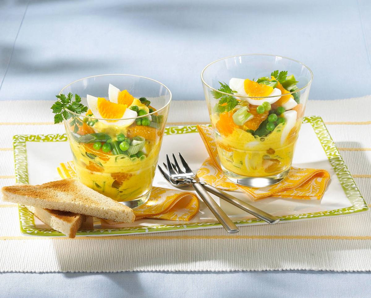 Eiersalat mit Curry-Creme Rezept