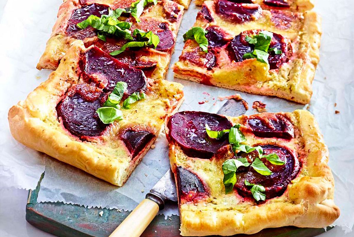 Einfach, genial, lecker:  Rote-Bete-Pizza Rezept