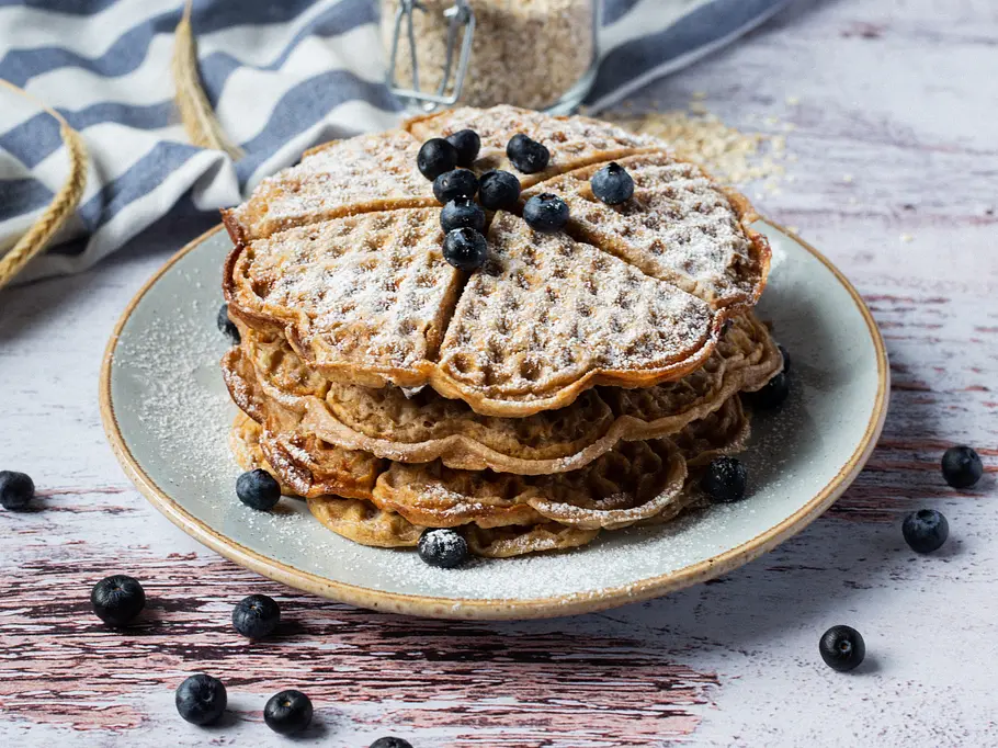 Haferflocken-Waffeln-Rezept Einfache Haferflocken-Waffeln Rezept