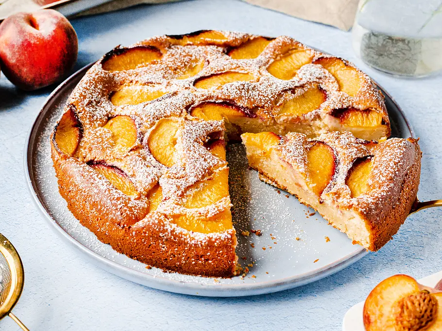 Einfacher Pfirsichkuchen Einfacher Pfirsichkuchen