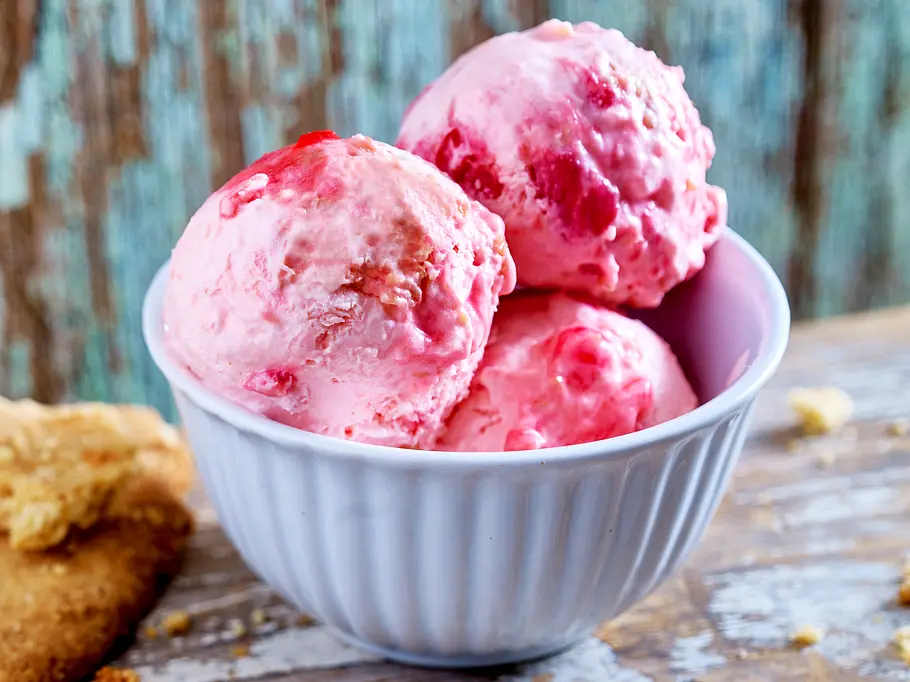Rhabarber-Eis-Rezept Einfaches Rhabarber-Eis Rezept
