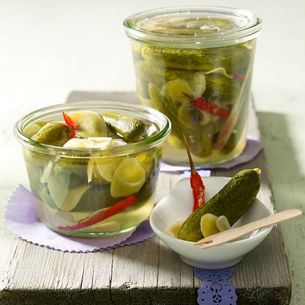 Eingelegte Gurken mir Chili und Ingwer Rezept