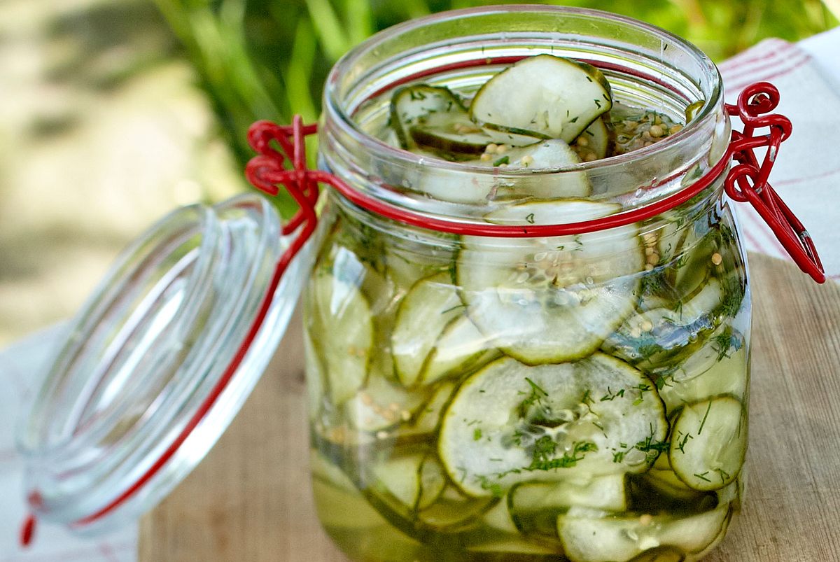 Selbstgemachter dänischer Gurkensalat Rezept