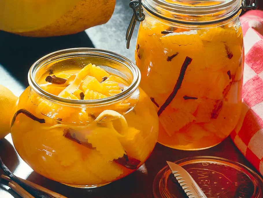 Kürbis süß-sauer Eingemachter Kürbis süß-sauer Rezept