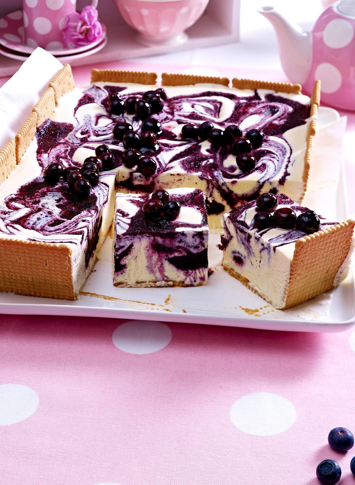 Eis-Blaubeer-Tarte Rezept