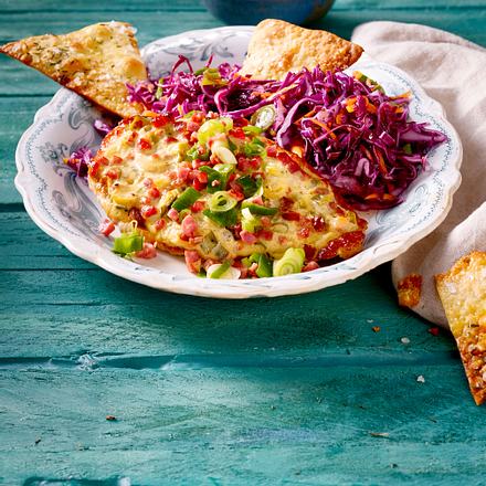 Elsässer Flammkuchen-Schnitzel Rezept Elsässer Flammkuchen-Schnitzel Rezept