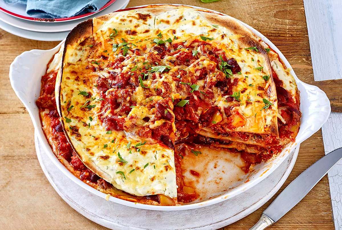 Enchilada-Torte mit Chili-Füllung Rezept