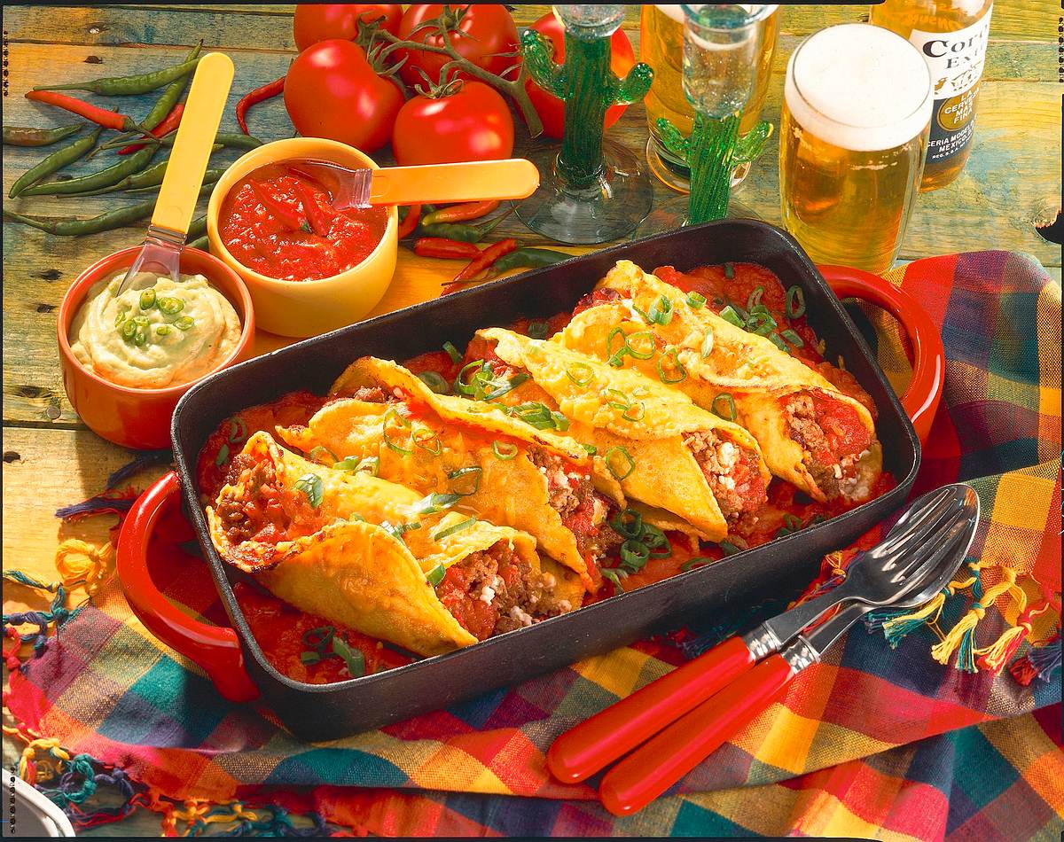 Enchiladas mit Dips Rezept