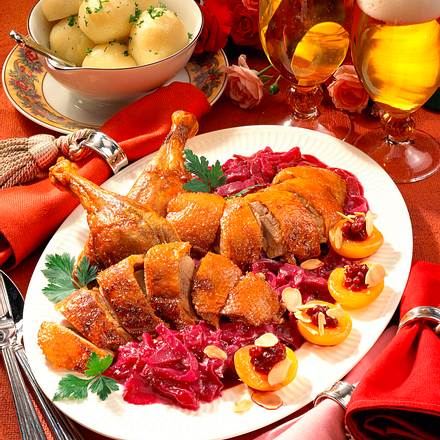 Ente auf Glühweinrotkohl Rezept Ente auf Glühweinrotkohl Rezept
