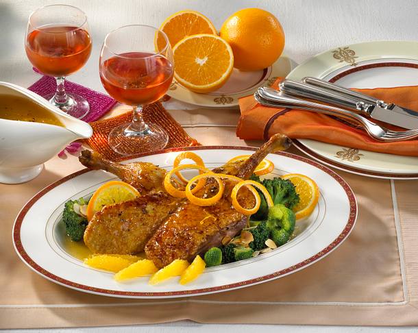 Ente à l'Orange mit Brokkoli Rezept Ente à l'Orange mit Brokkoli Rezept