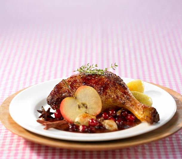 Ente mit Cranberrysoße Rezept Ente mit Cranberrysoße Rezept