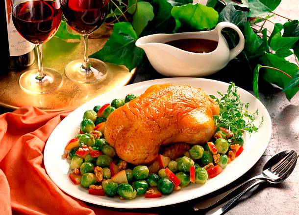Ente mit Leber-Thymian-Füllung Rezept