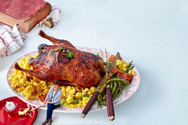 Ente mit Speckbohnen und Knöpfle Rezept Ente mit Speckbohnen und Knöpfle Rezept