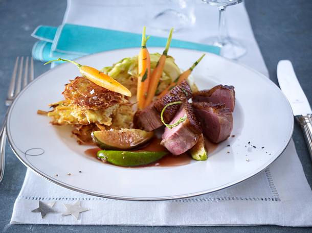 Entenbrust in Feigen-Cassis-Soße Rezept | LECKER