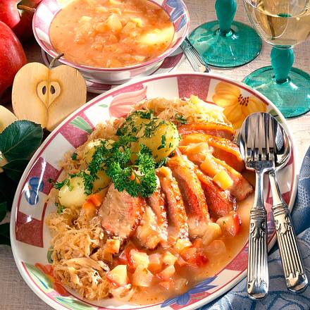 Entenbrust mit Apfelsoße Rezept