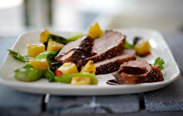 Entenbrust mit Pak-Choi-Ananas-Gemüse Rezept