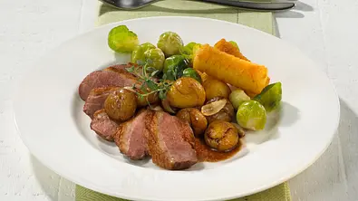 Entenbrust mit Portwein-Maronen Rezept - Foto: LECKER @ Bauer Media Group