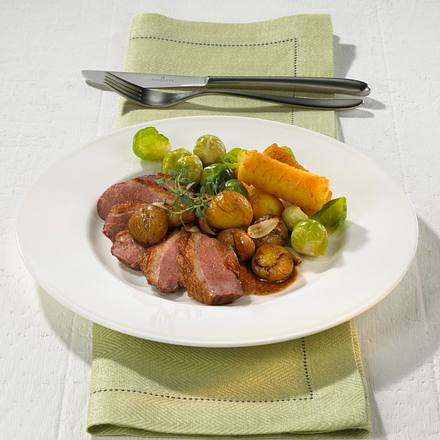 Entenbrust mit Portwein-Maronen Rezept