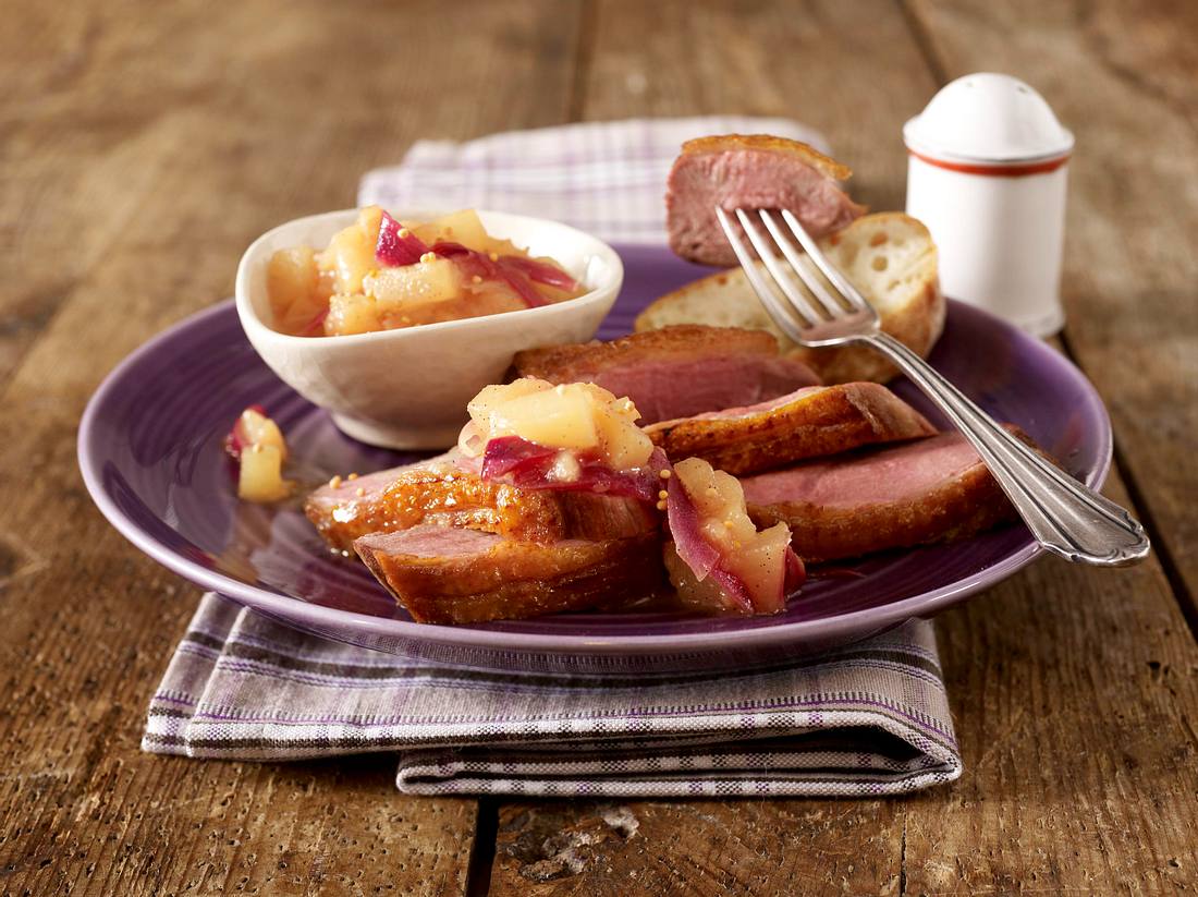 Entenbrust mit Quitten-Chutney Rezept | LECKER Entenbrust mit Quitten-Chutney Rezept | LECKER