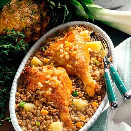 Entenkeulen auf Linsengemüse Rezept Entenkeulen auf Linsengemüse Rezept